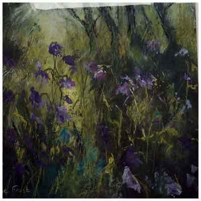 Cranesbill Woodland painting by Lynne Frost