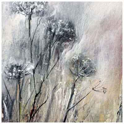 Frosty Hogweed painting by Lynne Frost