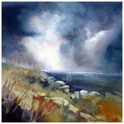 Stone Wall Winter Hill painting by Lynne Frost