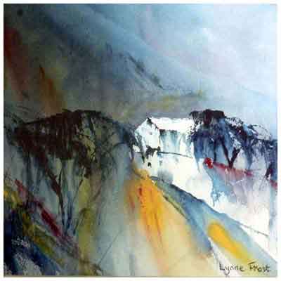 Blue Landscape painting by Lynne Frost