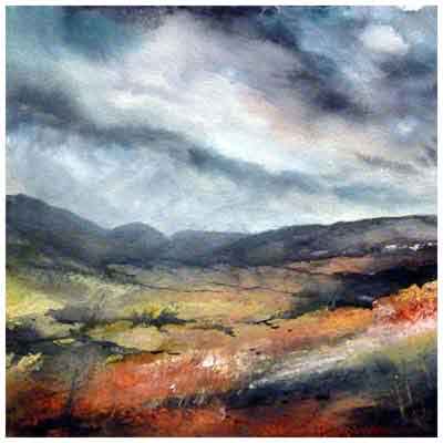 On Armboth Fell painting by Lynne Frost
