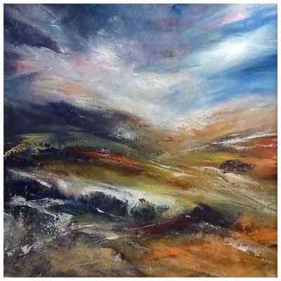 Yorkshire Dales from Bowland Knotts painting by Lynne Frost