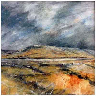 Arnside Knotts from Grange painting by Lynne Frost