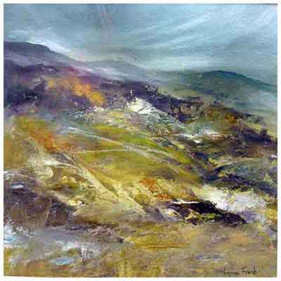 Langdale Sun Appearing painting by Lynne Frost