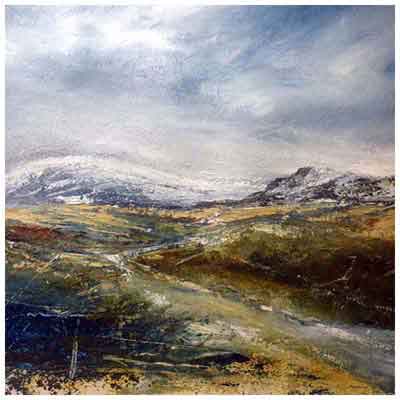 Clough Head under Snow painting by Lynne Frost