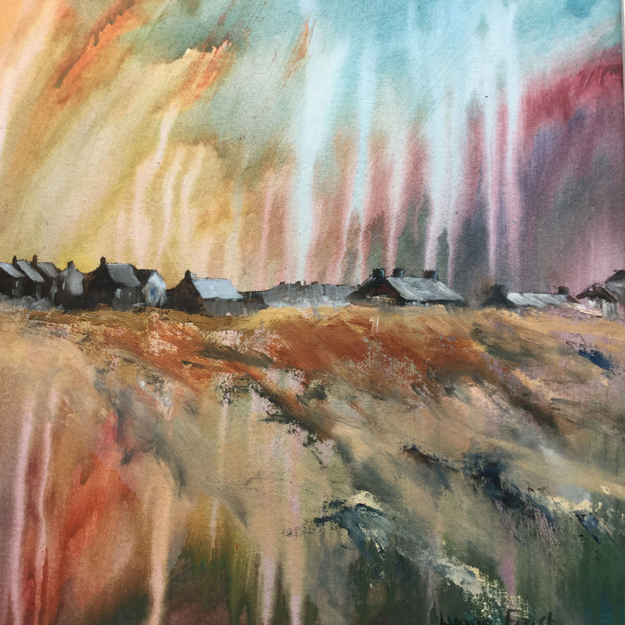 Allonby Chimneys, a painting by Lynne Frost