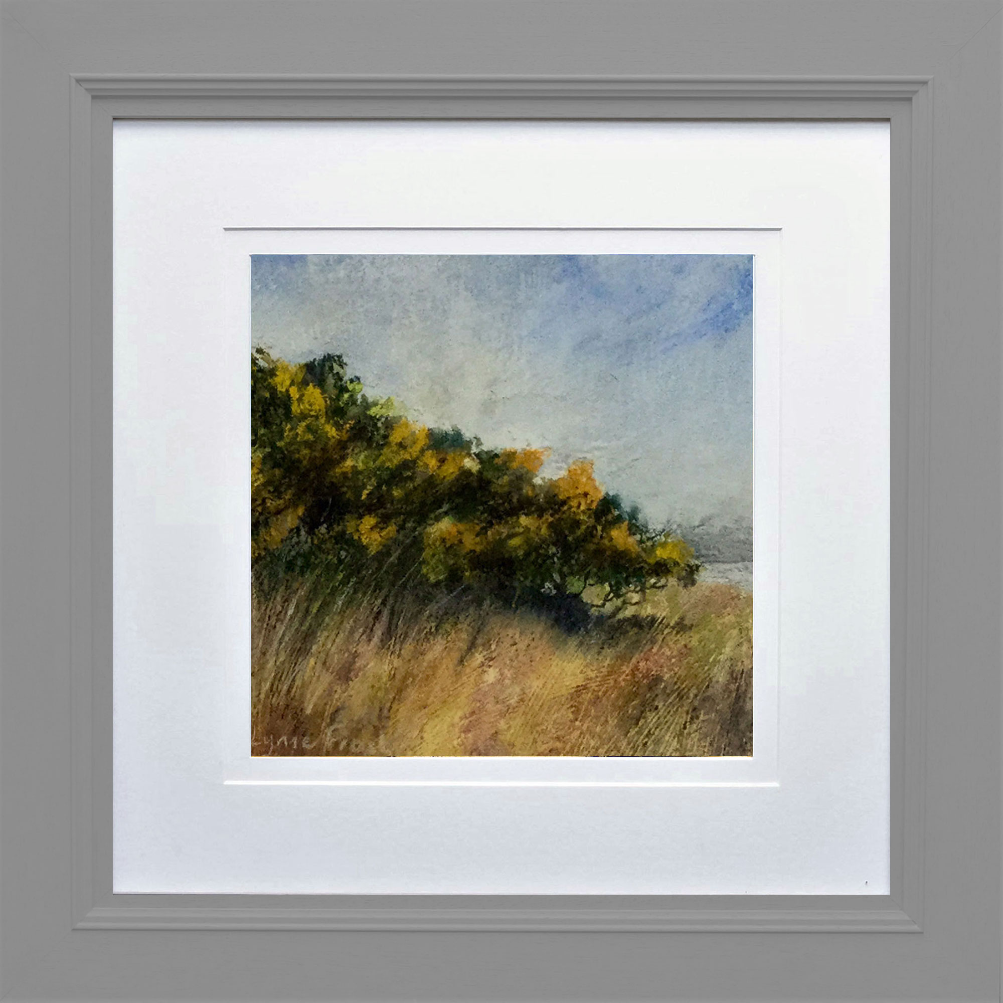 April Gorse on the Solway, a painting by Lynne Frost