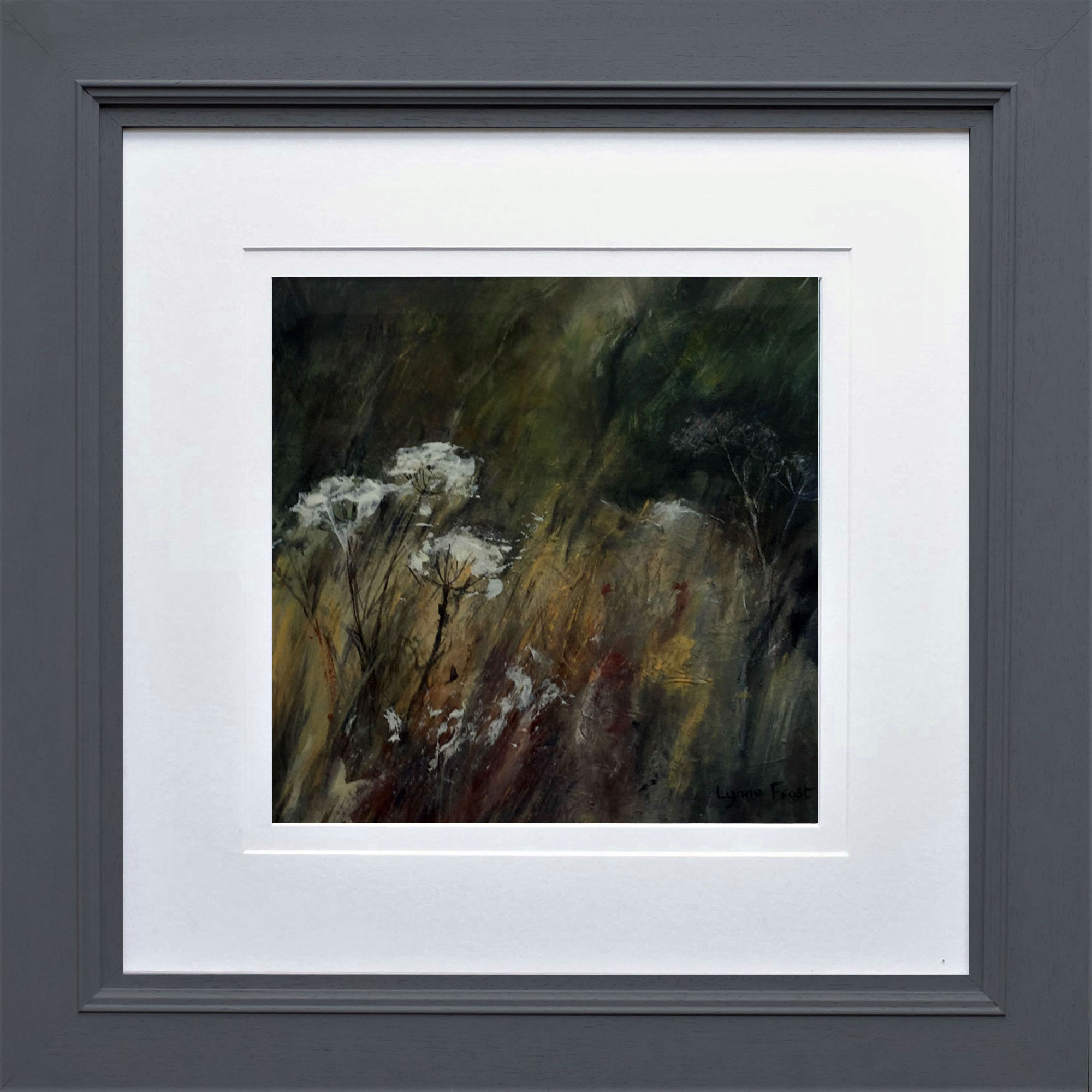 Hogweed by the Woods, a painting by Lynne Frost