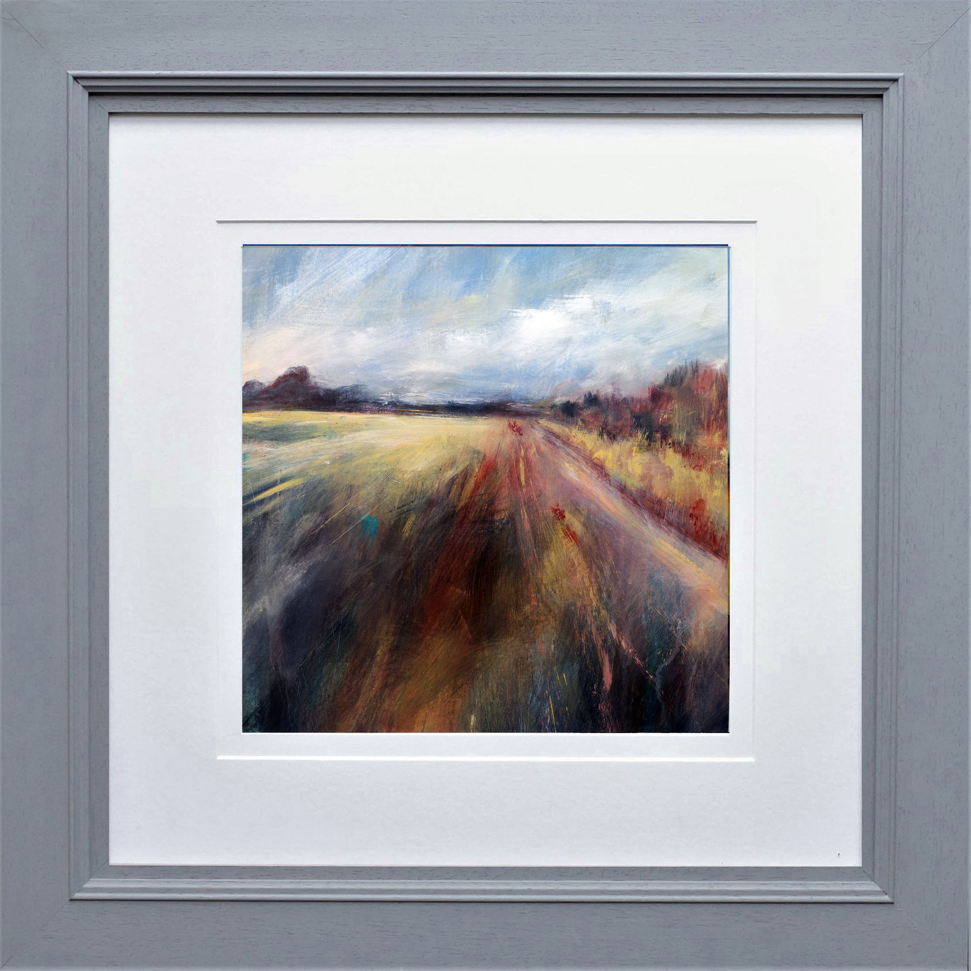 Stubble Field, a painting by lynne frost artist